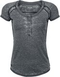 Vintage Lace Burnout Shirt, Black Premium by EMP, T-Shirt