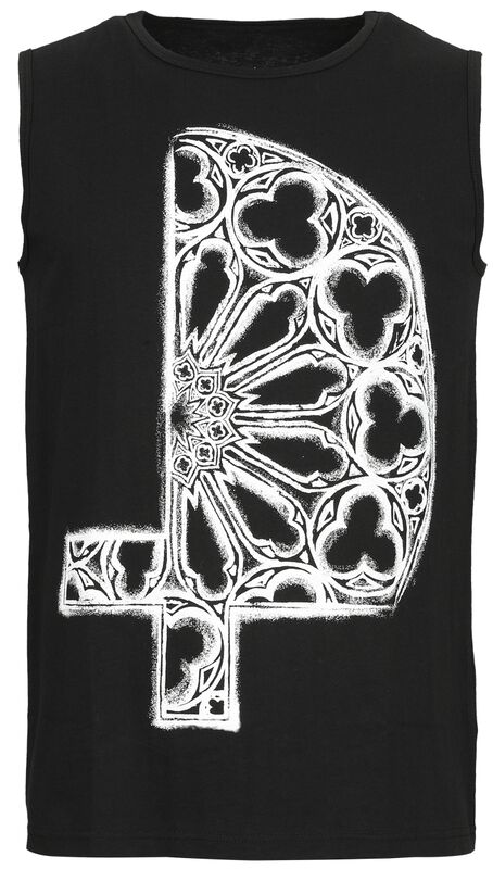 Tank Top With Gothic Cross Frontprint