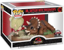 Dr. Sattler with Triceratops (Pop! Moment) Vinyl Figur 1198, Jurassic Park, Funko Pop!