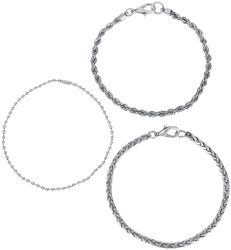 Basic Twisted Chains, Black Premium by EMP, Armband-Set