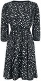 Dot Print Tiered Waist Midi Dress, QED London, Kurzes Kleid