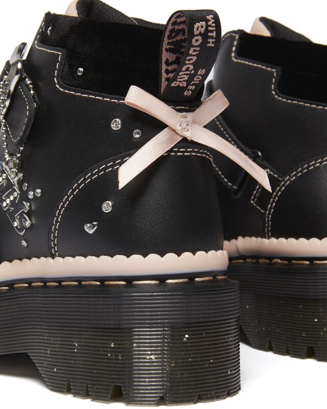 Caitie Black+Powder Pink Nappa Lux+Ze You Velvet Martens