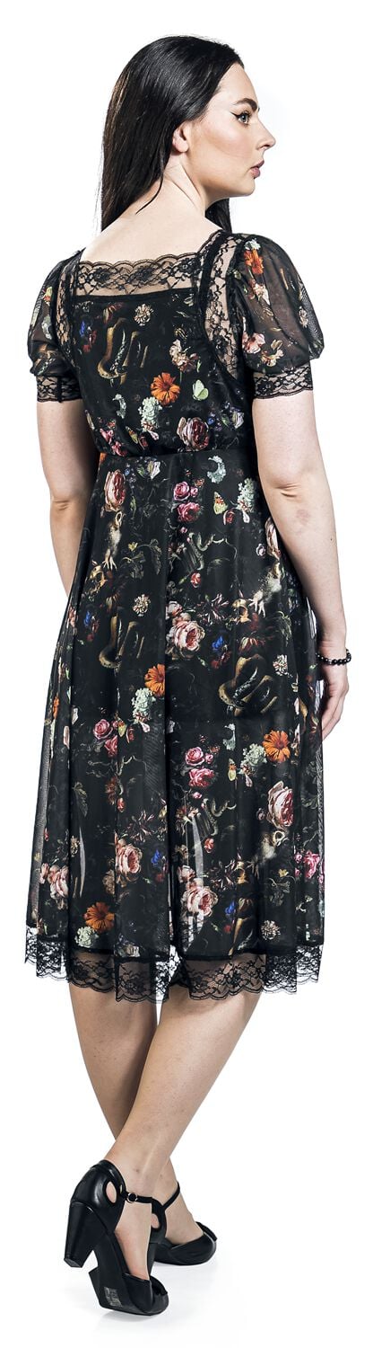 Garden Of Skull Midi Chiffon Dress | Jawbreaker Mit Produktbild-Vorschau 3