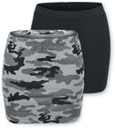 Ladies Skirts - Doppelpack, Black Premium by EMP, Kurzer Rock