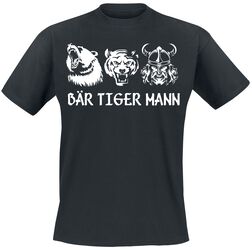 Bär Tiger Mann, Tierisch, T-Shirt