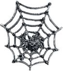Spinnennetz mit Spinne als Brosche, Queen Of Darkness, 916