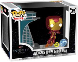 Avengers Tower & Iron Man (Funko Pop! Town) (Glow in the Dark) Vinyl Figur 35, Iron Man, Funko Pop!