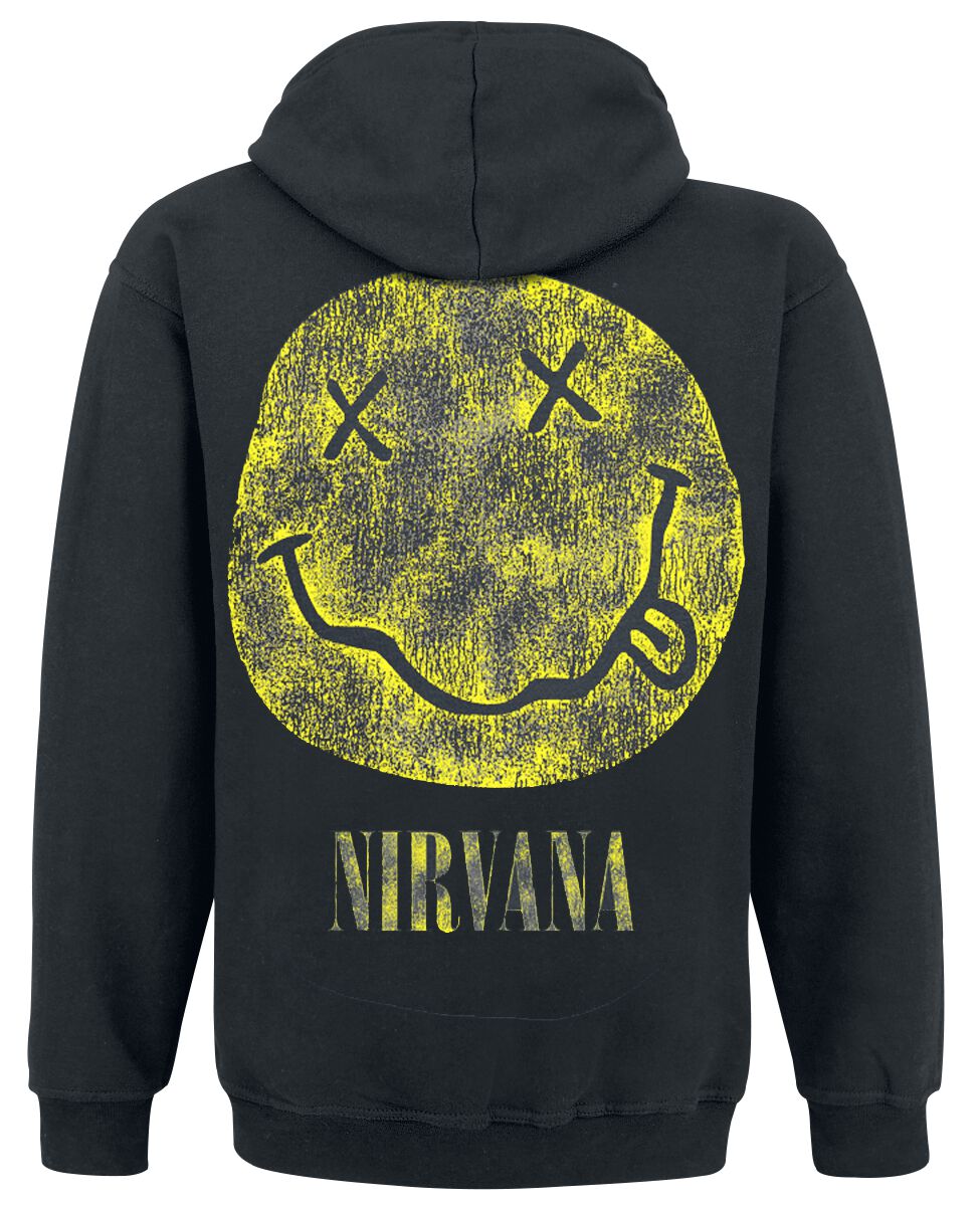 Nirvana H Und M Schwarzer Hoodie I'm So Happy Nirvana Kapuzenjacke EMP