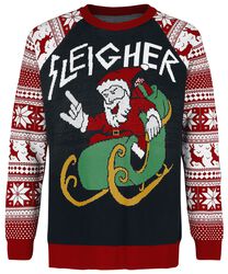 Sleigher Santa, Ugly Christmas Sweater, Weihnachtspullover