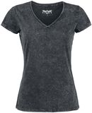 Flecked V-Neck, Black Premium by EMP, T-Shirt