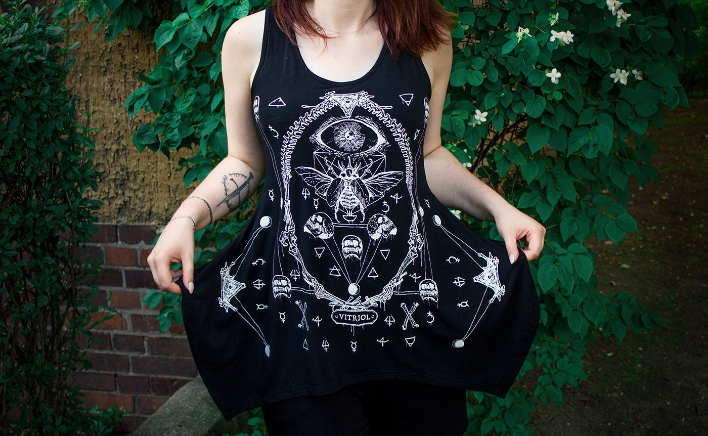 Vitriol Skull Mesh Top von Jawbreaker