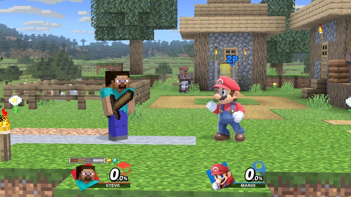 Steve und Alex aus Minecraft mischen in Super Smash Bros. Ultimate mit!