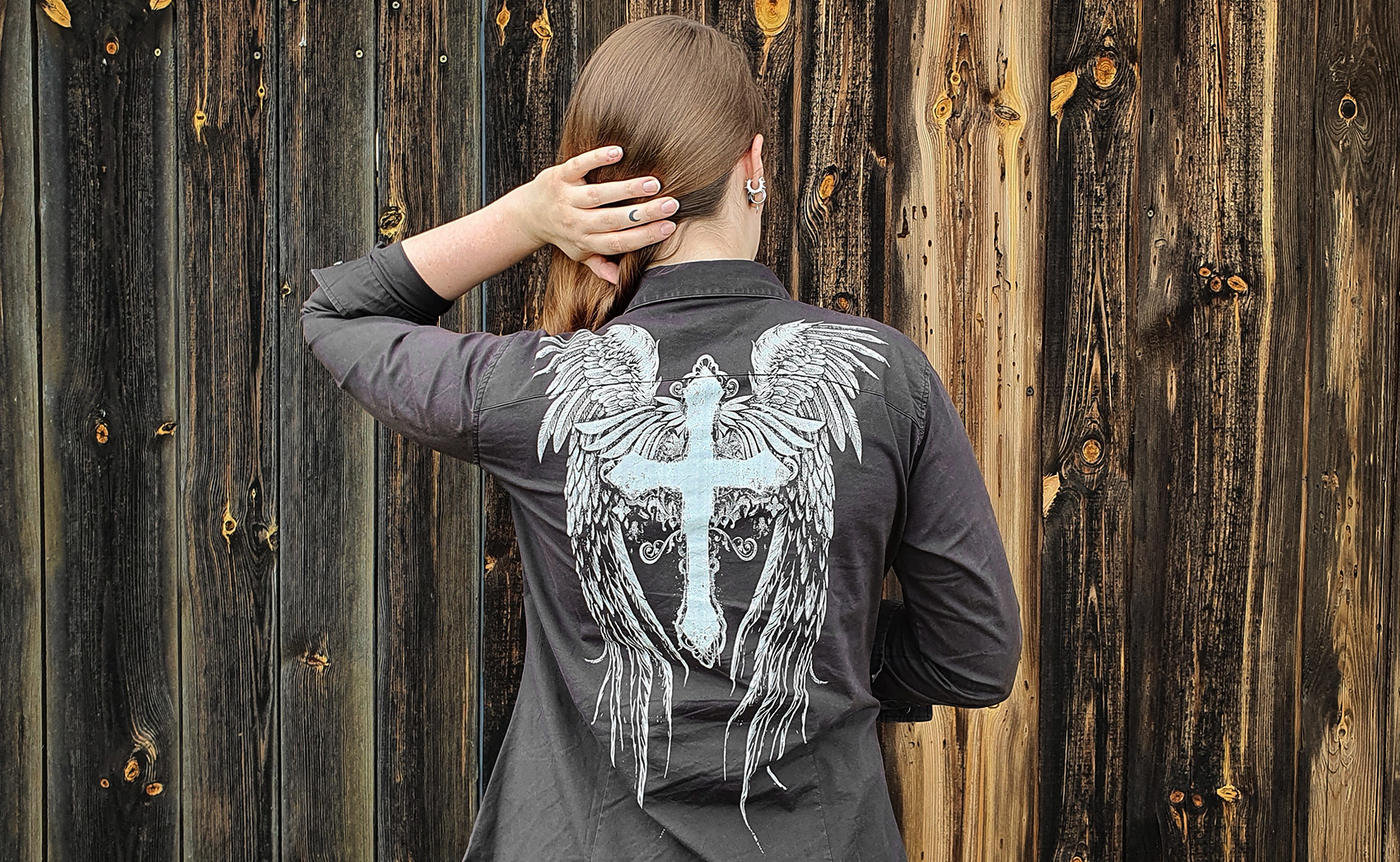 Hemd mit Print von Rock Rebel By EMP