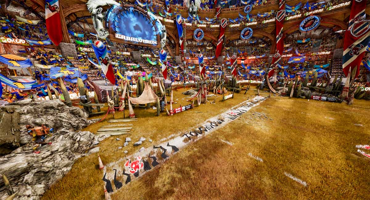 Massig verschiedene Teams und passende Arenen gibt es in Blood Bowl 3.