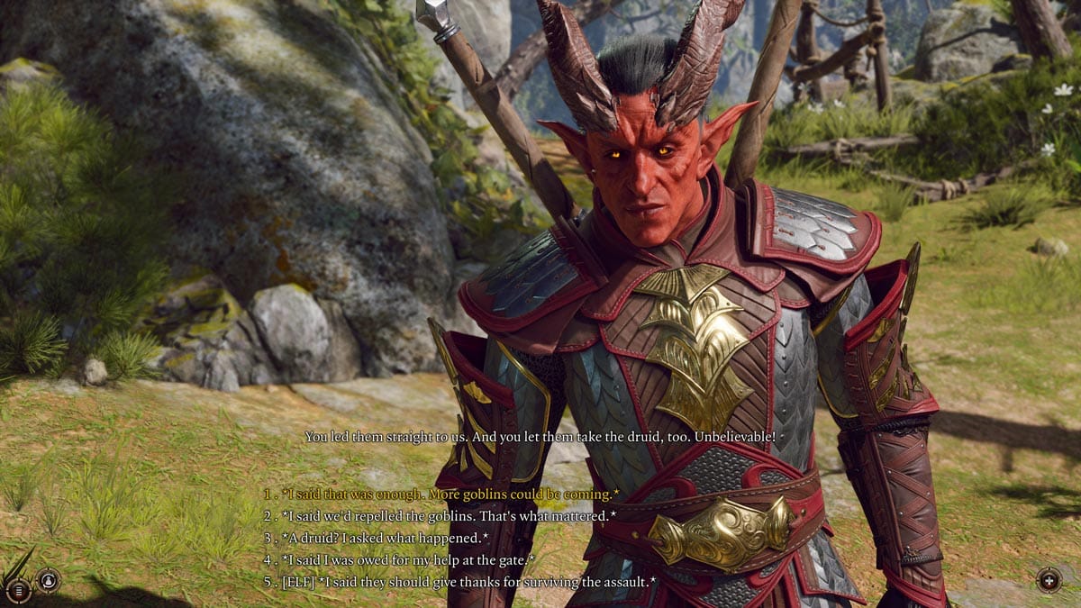 Viele Dialogoptionen in Baldur's Gate 3, für echtes Rollenspielgefühl.