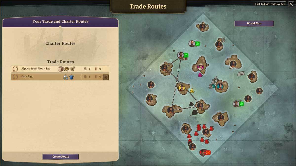 Wir starten mit einfachen Handelsrouten und dann wird es ganz fix kompliziert.